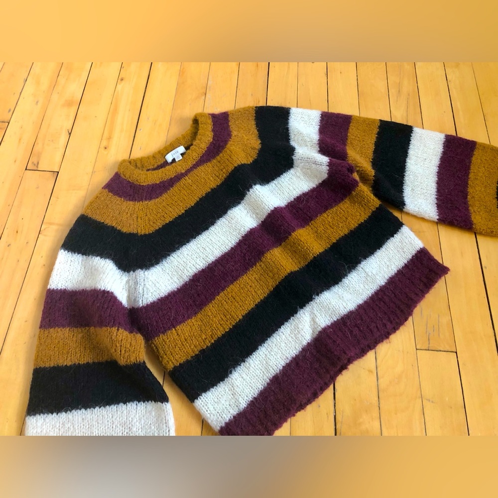 Joie Knit Striped ballon sleeve sweater